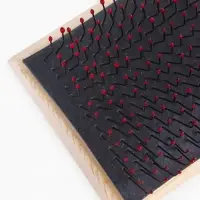 Щетка-пуходёрка деревянная ZOONIK полукруглая, большая с каплей, 85×55 см