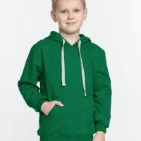 Толстовка с капюшоном детская Kirenga Kids, зеленая, 12 лет
