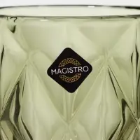 Бокалы для вина Magistro &laquo;Круиз&raquo;, 250 мл, 8&times;15.3 см, набор 6 шт., стекло, зелёные