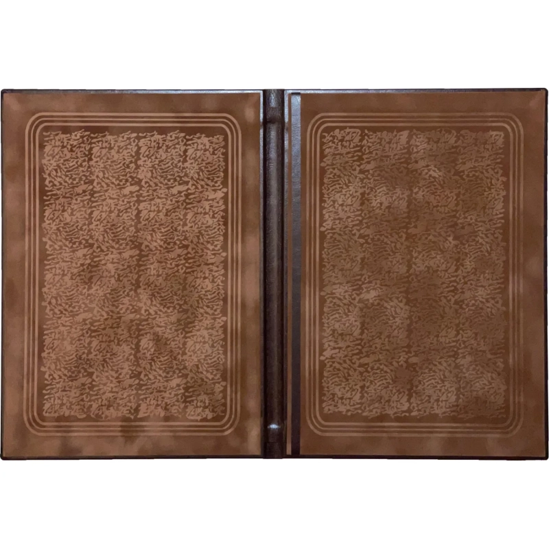 Папка адресная КВИНЕЛЬ, коричневый, тиснение, А4