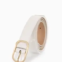 Ремень жен 05-01-01-01, Июнь2512, 3*0,3*110 см, без винта, пряж золото, 1 прокол, белый Ремень жен 05-01-01-01, Июнь2512, 3*0,3*110 см, без винта, пряж золото, 1 прокол, белый