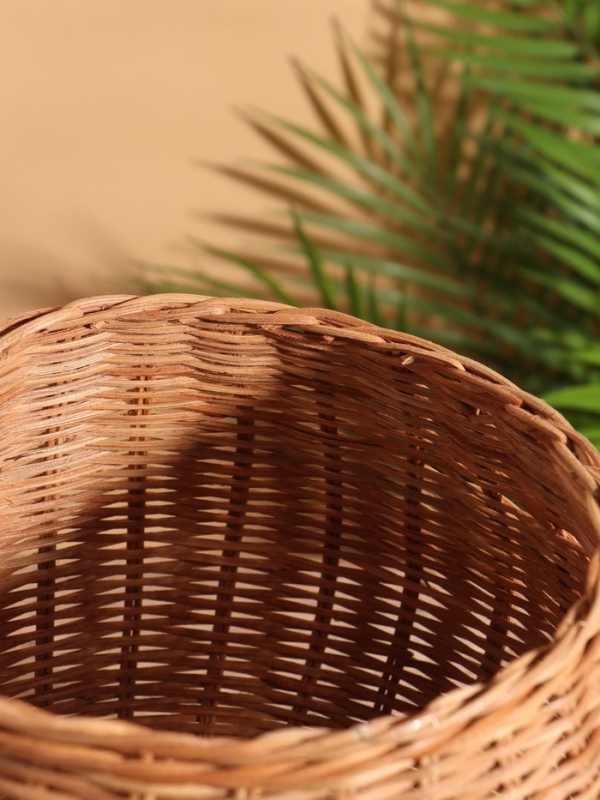 Корзина с крышкой, 25х25х34 см, ротанг