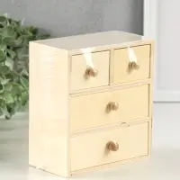 Шкатулка для росписи дерево &laquo;Комод&raquo;, 4 ящика 14&times;15.5&times;7.5 см