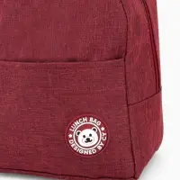 Термосумка на молнии, объём 6 л, цвет бордовый