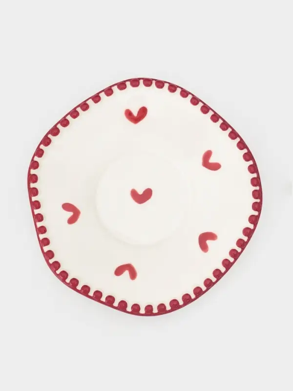 Чайная пара "Сердца" блюдце 16х1,5 см, чашка  13х10х7 см