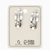 Серьги клипсы для ушей QF &laquo;Узел&raquo;, цвет чернёное серебро