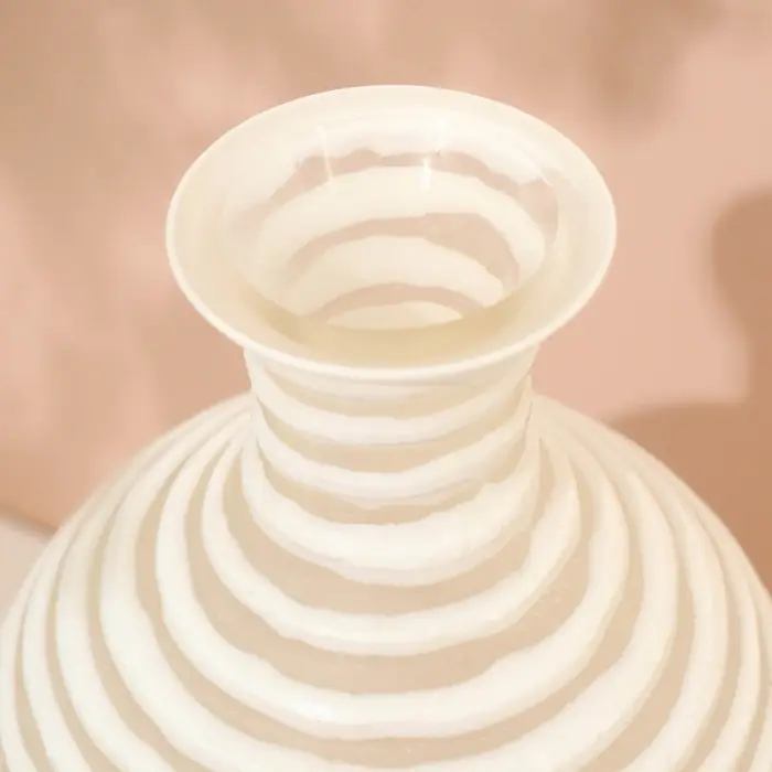 Ваза для цветов &laquo;Аркадия&raquo; из стекла, белая 38.5&times;18.5&times;18.5 см