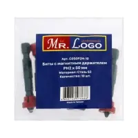 Биты профессиональные MR.LOGO C050P2M-10, Japan S2, круглый магнит, PH2×50 мм, 10 шт.