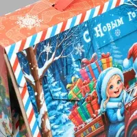 Подарочная коробка новогодняя &laquo;Новогодняя доставка&raquo; 175&times;250&times;125, для сладких подарков