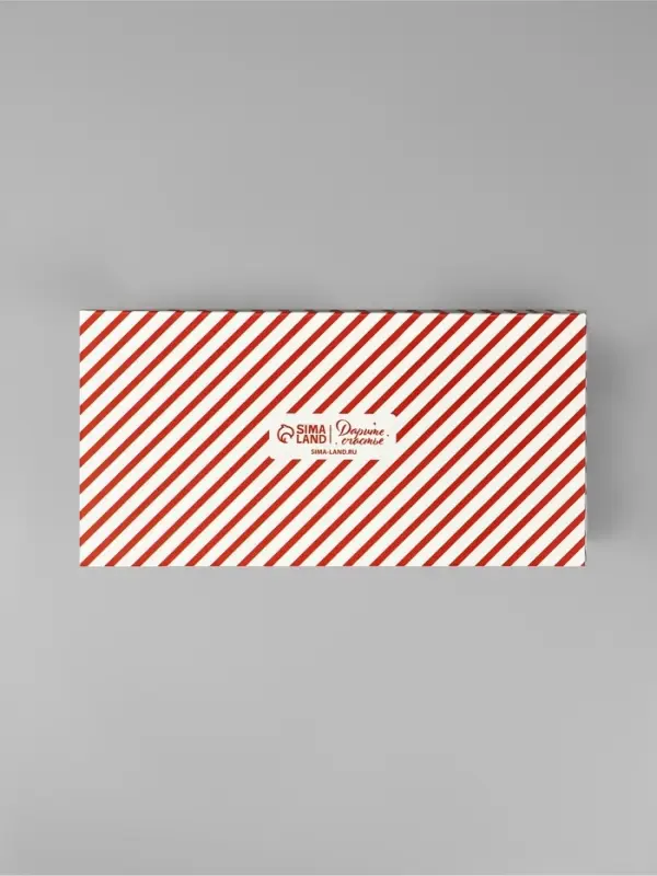 Коробка для кондитерских изделий с пластиковой крышкой &laquo;С Новым годом!&raquo;, 10.5&times;21&times;3 см