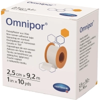 Пластырь фиксирующий 9,2м x 2,5см, неткан, OMNIPOR