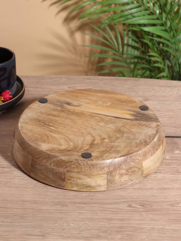 Блюдо Блюдо " Оливковая ветвь" дерево манго 25х25х4,5 см