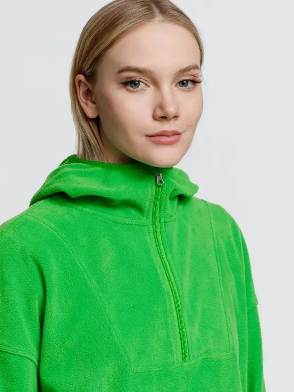 Анорак флисовый унисекс Fliska, зеленое яблоко, размер XS/S Анорак флисовый унисекс Fliska, зеленое яблоко, размер XS/S