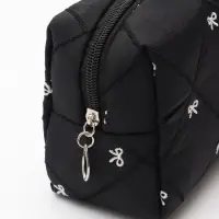 Косметичка кирпичик бантики, 19*8*10, черный