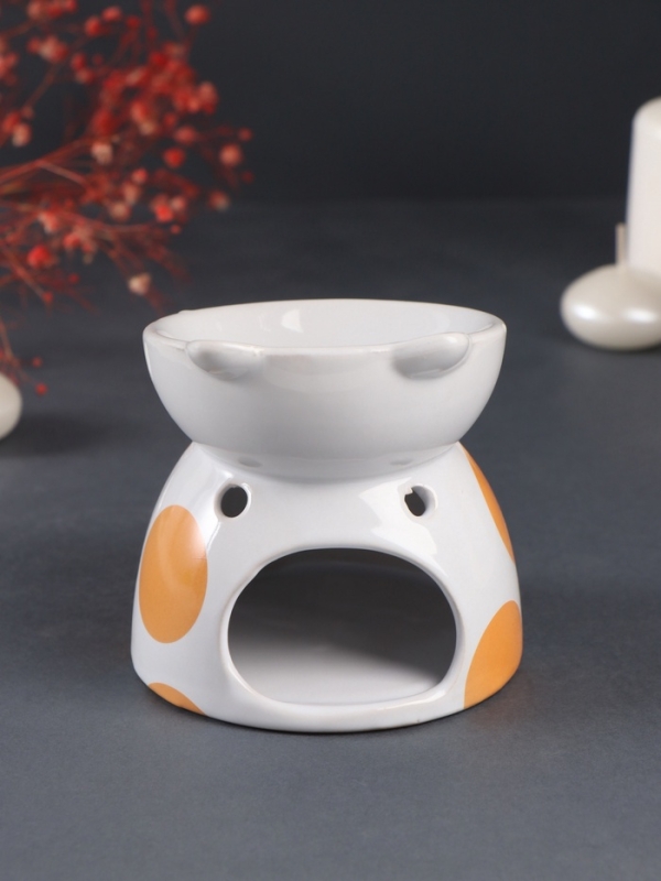 Аромалампа керамика Аромалампа керамика "Котик пятнистый" 10,5х10,5х10,5 см