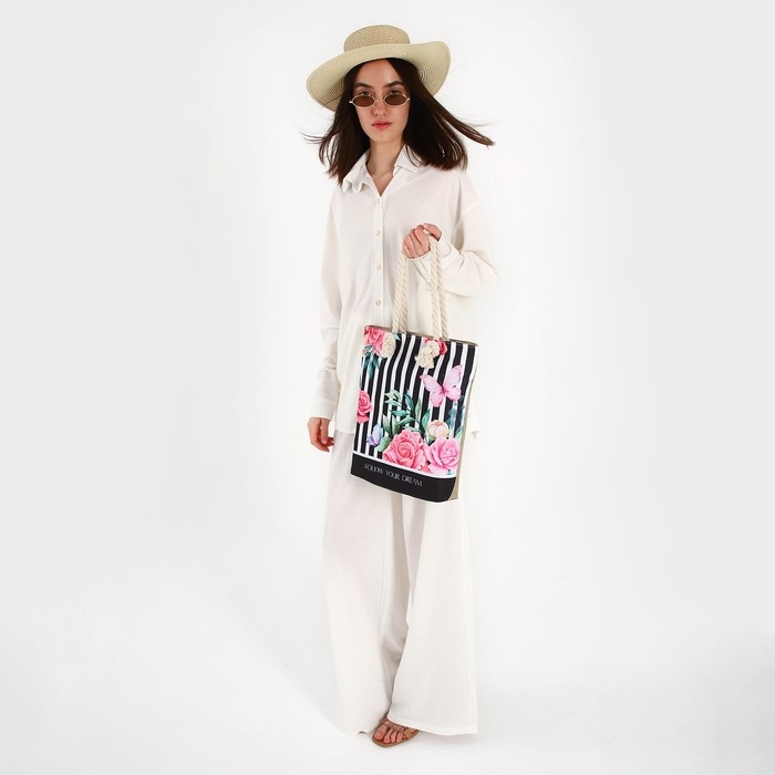 Сумка женская пляжная Сумка женская пляжная "Follow your dream", 35х40 см