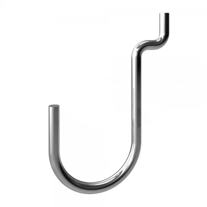 Крючок загнутый с зацепом на перфорированную ДСП панель, d=4 мм, 6×2×3,6 см, цвет хром Крючок загнутый с зацепом на перфорированную ДСП панель, d=4 мм, 6×2×3,6 см, цвет хром