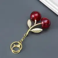 Брелок на кольце с карабином "Вишенки" 7,5х6х2,8 см