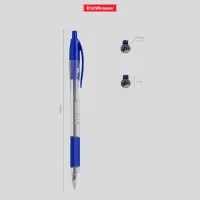 Ручка шариковая автоматическая ErichKrause U-209 Classic Matic&Grip, узел 1.0 мм, чернила синие, резиновый держатель, супермягкое письмо
