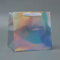 Пакет для торта и коробок, с квадратным дном, голографический, 20&times;20&times;20 см
