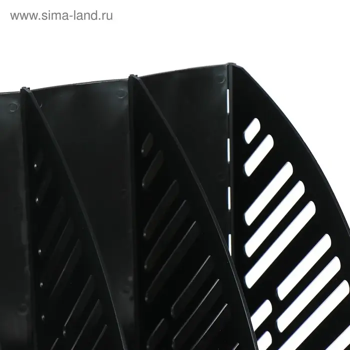 Лоток для бумаг А4, вертикальный, 3 отделения, чёрный