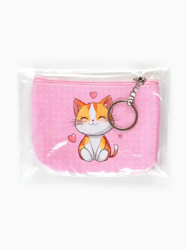 Кошелёк детский Cats, монетница, на молнии 10.5&times;2.5&times;8 см, с принтом, МИКС