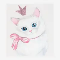 Термонаклейка с блёстками &laquo;Кошка принцесса&raquo;, 15&times;20 см