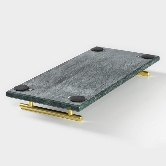Поднос из мрамора Magistro Marble, 37,5×17,5 см, цвет изумрудный Поднос из мрамора Magistro Marble, 37,5×17,5 см, цвет изумрудный