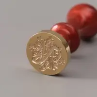 Печать для сургуча с пластиковой ручкой &laquo;Буква N на вензеле&raquo;, 2.5&times;2.5&times;6.3 см