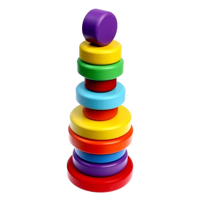 Пирамидка деревянная большая «Круг» Пирамидка деревянная большая «Круг»