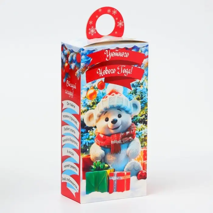 Подарочная коробка Новогодняя Сюрприз «Мишутка» с игрой и анимацией 11×6×21 см Подарочная коробка Новогодняя Сюрприз «Мишутка» с игрой и анимацией 11×6×21 см