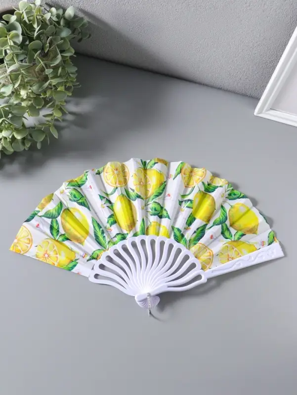 Веер складной &laquo;Цветение лимонов&raquo;, 22.5 см