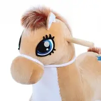 Качалка &laquo;Лошадка: Звёздочка&raquo;, музыкальная, бежевая, цвет звёзд МИКС