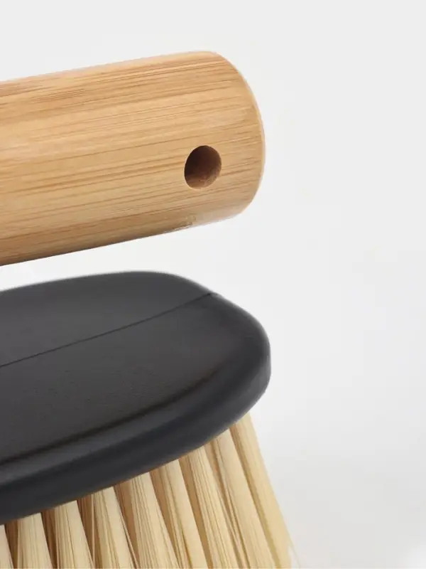 Щётка утюжок Доляна Meli, бамбуковая ручка, 12.5&times;6.5&times;9.5 см, чёрная