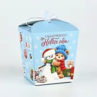 Бонбоньерка новогодняя «Сказочного Нового года», 7.5 х 8 х 7.5 см
