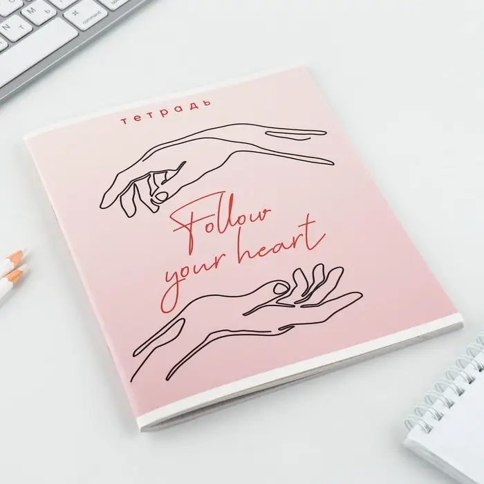 Тетрадь в клетку, 48 л., А5, на скрепке, блок №2 «Нежность» МИКС