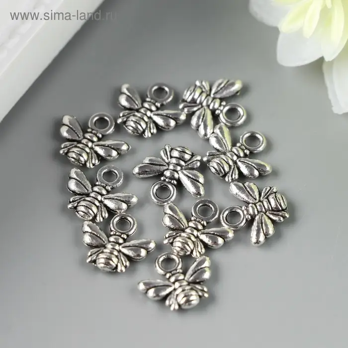 Подвеска "Пчелка", цвет серебро