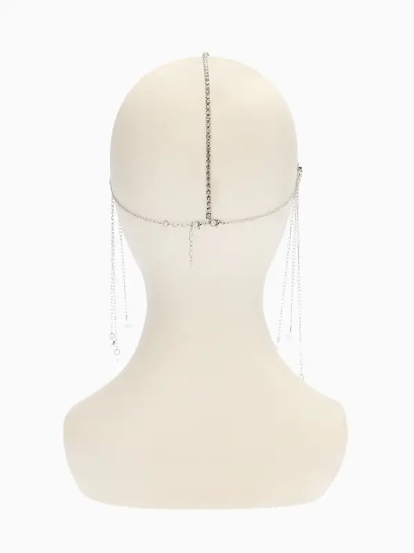 Украшение для волос  Украшение для волос "Шахерезада", цвет белый в серебре