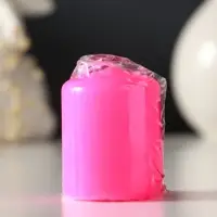Свеча пеньковая 4х5 см, 7 ч, 47 г, розовый