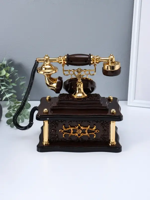 Шкатулка музыкальная механическая "Ретро телефон" 20х14,5х21,5 см