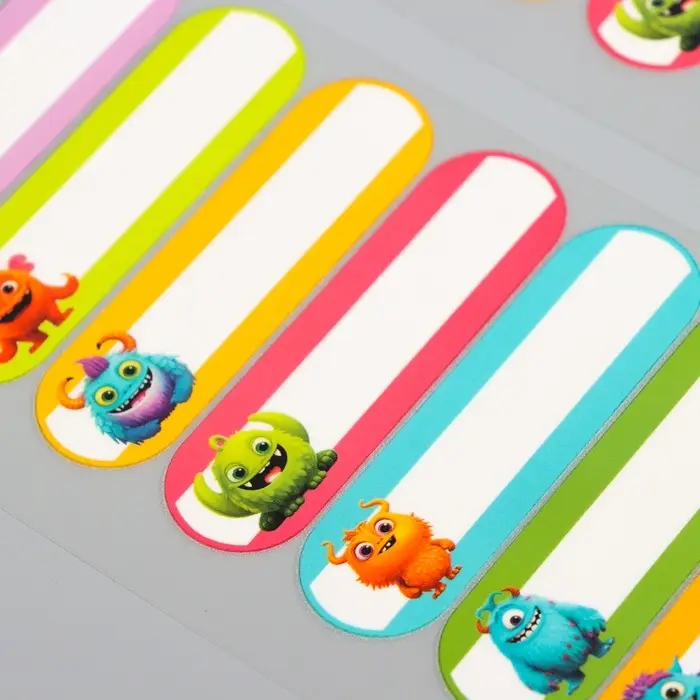 Термобирки для одежды. Набор именных термонаклеек для маркировки детских вещей &laquo;Яркие монстрики&raquo;, 52 шт.