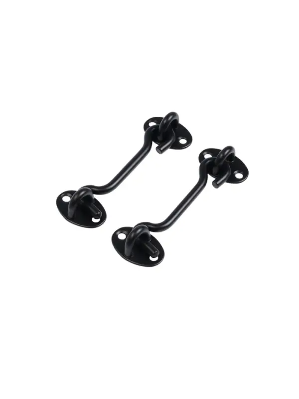 Крючок ветровой LOCKLAND KV001, L=100 мм, нержа, цвет черный, 2 шт