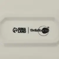 Форма для запекания BellaTenero, 1 л, 25.6&times;14.9&times;6.2 см, с бамбуковой крышкой, керамика, белая