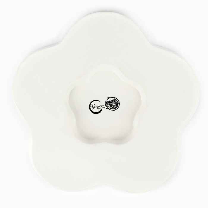 Менажница керамическая новогодняя «Счастливого Нового года», 24 см, белая Менажница керамическая новогодняя «Счастливого Нового года», 24 см, белая