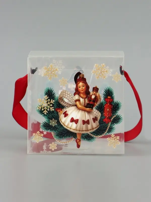 Коробка подарочная, складная из PVC &laquo;Роскошный Новый год&raquo;, 10&times;10&times;10 см