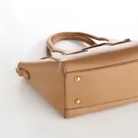 Сумка женская мессенджер на магните, 35&times;15&times;23 см, бежевая