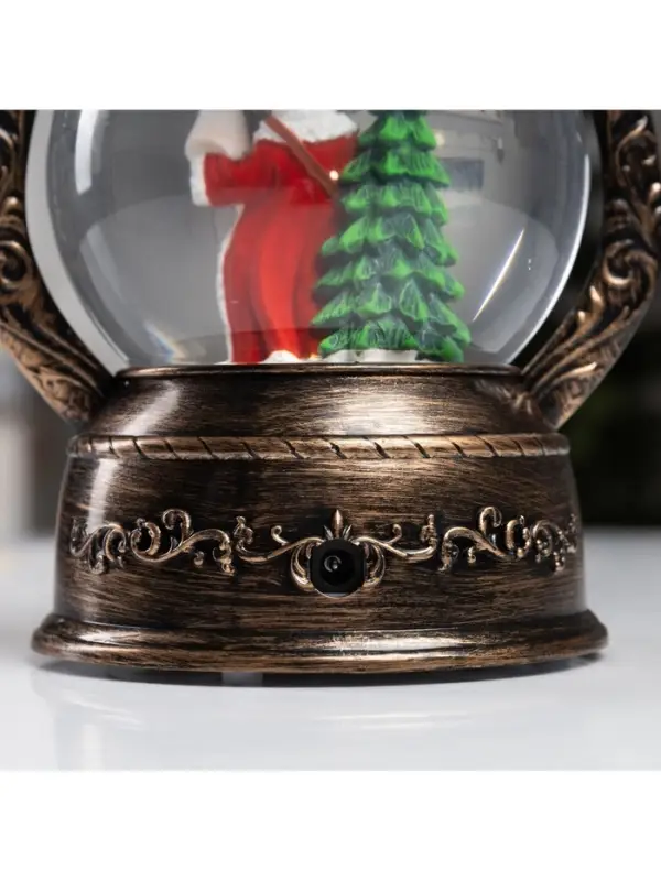 Светодиодная фигура &laquo;Дед Мороз и ёлка&raquo; 20&times;14&times;11 см, от батареек ААх3, USB, свечение тёплый белый