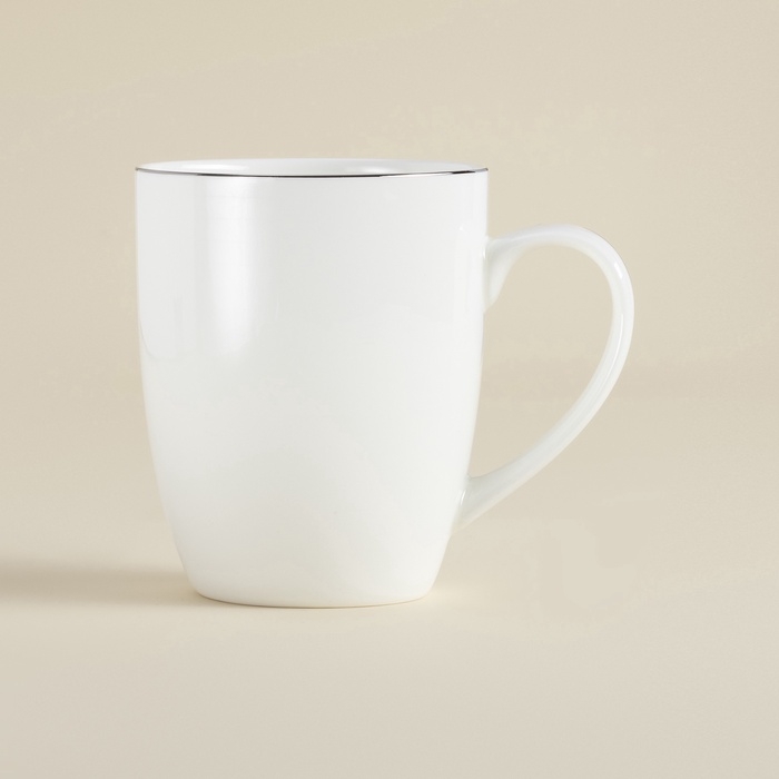 Кружки SL Home «Каскарон», 380 мл, 11,8×8,5×10,4 см, набор 2 шт, костяной фарфор, белые Кружки SL Home «Каскарон», 380 мл, 11,8×8,5×10,4 см, набор 2 шт, костяной фарфор, белые
