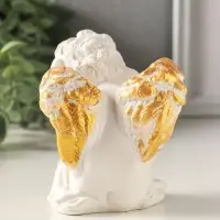 Фигурка гипс &laquo;Ангел спит&raquo;, 10&times;8&times;7 см, белый с позолотой