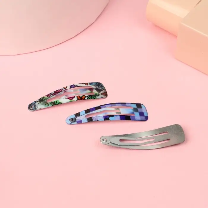 Невидимка для волос "Селена" (набор 6 шт) лесная сказка, 4,5 см